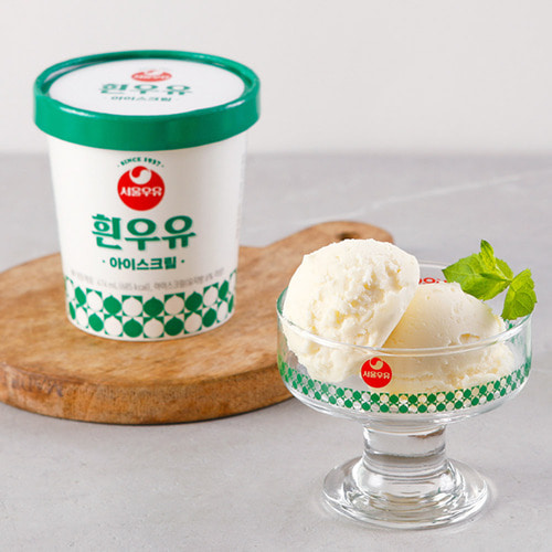 [서울우유] 아이스크림 474ml 4개 (흰우유 4개)
