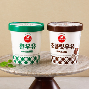 [서울우유] 아이스크림 474ml 2개 (흰우유+초코)
